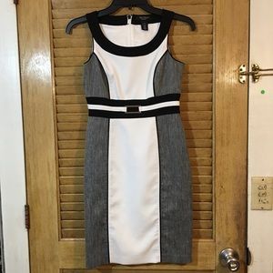 White House/Black Market Colorblock Sheath Dress